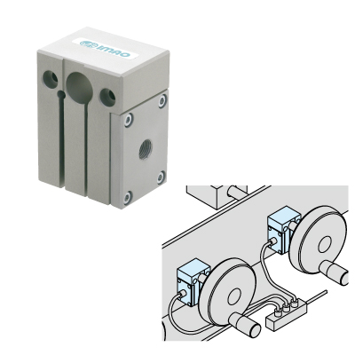 IMAO今尾阀门电磁阀快速轴用锁紧器(气动型)QSCA