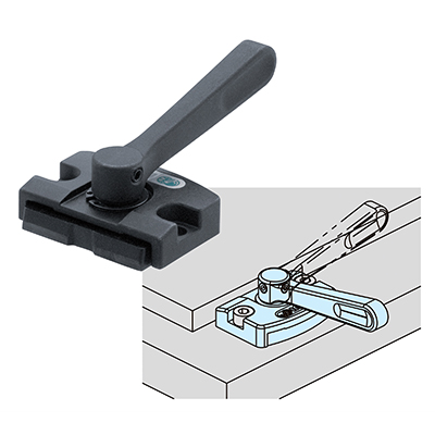 IMAO今尾夹具薄型凸轮侧推式快捷夹具(带手柄型)QLSCL-R