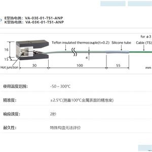 ANRITSU安立计器温度计夹管型温度传感器VA系列VA-03-01-TS1-ANP