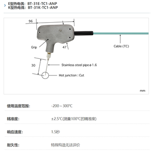 ANRITSU安立计器温度计刺入型温度传感器BT-31-TC1-ANP