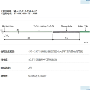 ANRITSU安立计器温度计贴片式多用途温度传感器ST-41-010-TS1-ANP