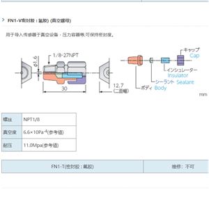 ANRITSU安立计器温度计专用传感器FN1-V密封胶 : 氟胶) (真空螺母)