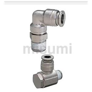 MISUMI 米思米M-120KH冷却水用快速接头 -整体式高温型耐热120℃外六角肩L型接头