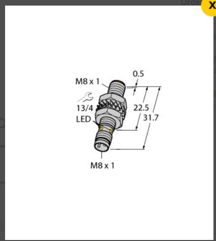 德国TURCK 电感式传感器 BI2-M08K-AN6X-V1131