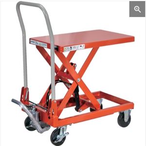 日本中山TRUSCO 手动升降平台车HLFA-S120青岛平山郭-158-54210565