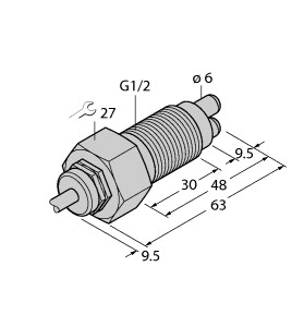 TURCK德国图尔克 配合信号处理器使用的插入式流量传感器 FCS-GL1/2A4-NAEX/A