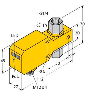 TURCK德国图尔克 一体式在线流量传感器 FCI-D06CTP-AP8X-H1141