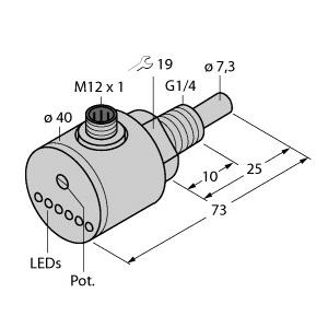 TURCK德国图尔克 紧凑型插入式流量传感器 FCS-G1/4A4-AP8X-H1141