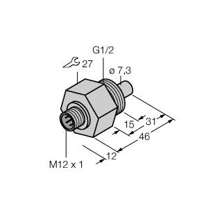 TURCK德国图尔克 配合信号处理器使用的插入式流量传感器 FCS-G1/2A4-NAEX-H1141
