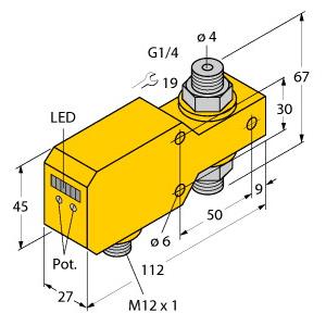 TURCK德国图尔克 一体式在线流量传感器 FCI-D04A4P-LIX-H1141