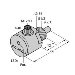 TURCK德国图尔克 紧凑型插入式流量传感器 FCS-G1/2DY-AP8X-H1141