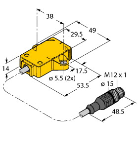 TURCK德国图尔克 电感式旋转角度传感器 RI360P1-QR14-ELU4X2-0.3-RS5/S97