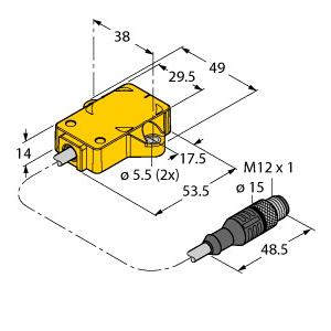 TURCK德国图尔克 电感式旋转角度传感器 RI360P1-QR14-ELU4X2-0.3-RS5/S97