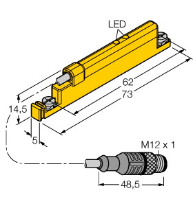 TURCK德国图尔克 磁感应传感器 WIM45-UNTL-LIU5X2-0.3-RS4