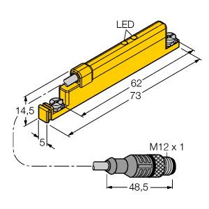 TURCK德国图尔克 磁感应传感器 WIM45-UNTL-LIU5X2-0.3-RS4
