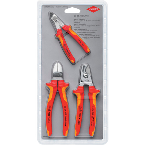 KNIPEX凯尼派克003130BKV02绝缘切割剪电工钳15655134803