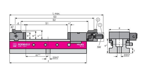 HILMA 高压机床台钳  28848161
