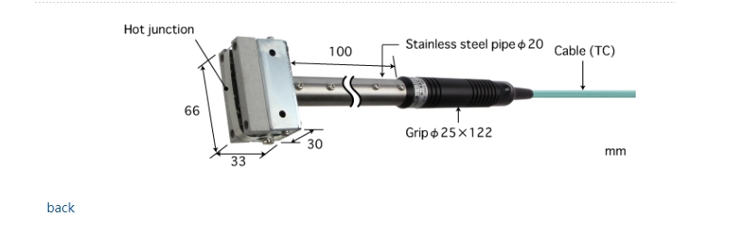 日本ANRITSU安立計器  高温移动表面用温度传感器  213E-TC1-ANP