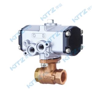 KITZ开兹小型气动操作球阀发泡机角阀C-1青岛平山郭-158-5421056