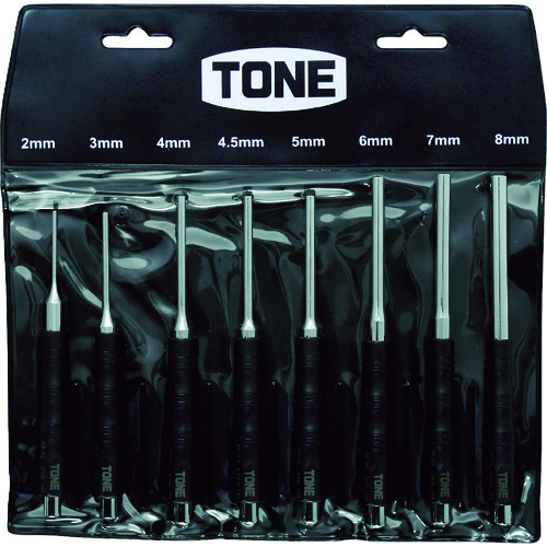 日本TONE前田PP800平行销针打孔器套装 2.0， 3.0， 4.0， 4.5， 5.0， 6.0， 7.0， 8.0mm 8 件套