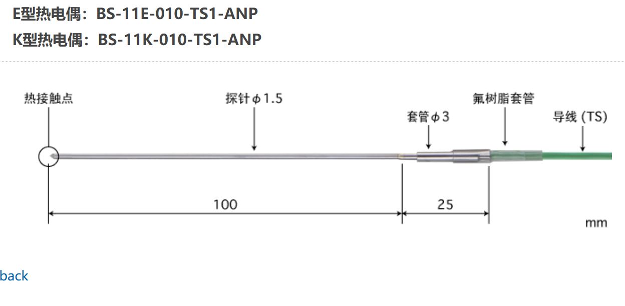 日本ANRITSU安立計器内部温度传感器BS-11E-010-TS1-ANP