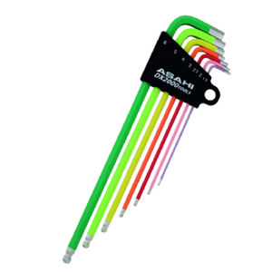 ASAHI旭金属彩色球头内六角扳手套装AQUS710联系人卫18538758921