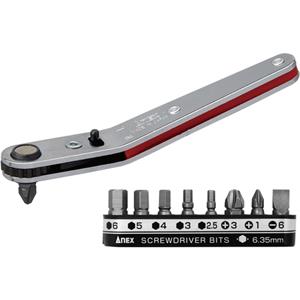日本ANEX安力士429偏置棘轮螺丝刀套装 李:157*1387*6121